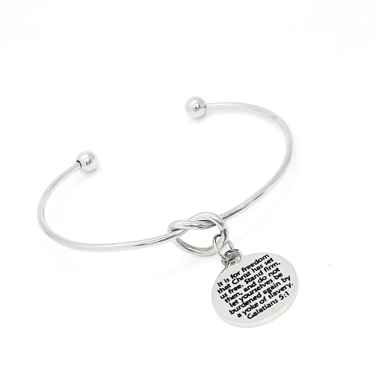 Scripture Jewelry, It Is For Freedom That Christ Has Set Us Free Charm Bracelet, Galatians 5 1 Jewelry, Faith Quote, Scripture Quote