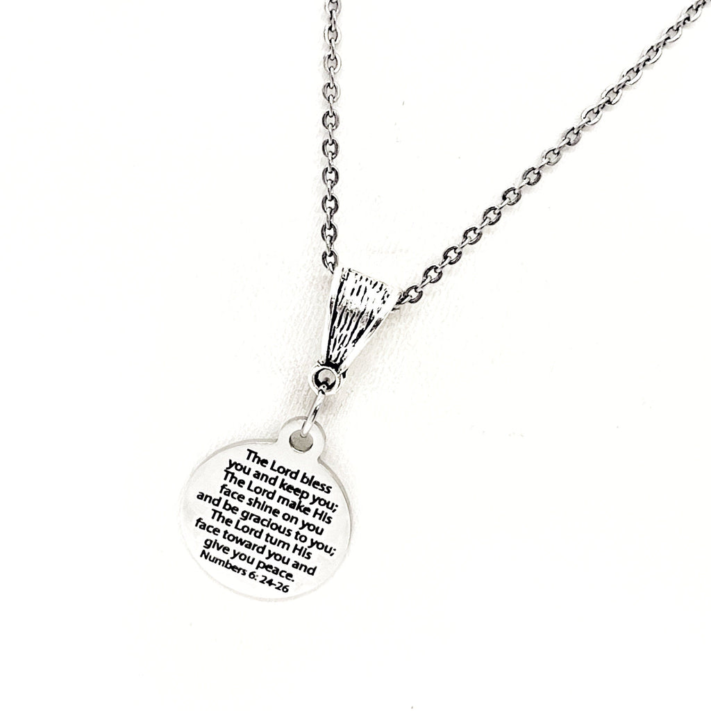 Faith Gift, The Lord Bless You And Keep You Necklace, Numbers 6 24 to 26, Scripture Quote, Christian Blessings, Gift For Her, Faith Jewelry