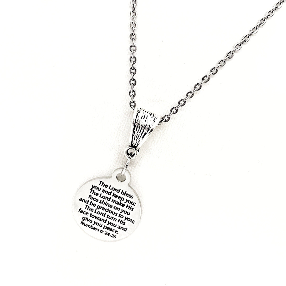 Faith Gift, The Lord Bless You And Keep You Necklace, Numbers 6 24 to 26, Scripture Quote, Christian Blessings, Gift For Her, Faith Jewelry