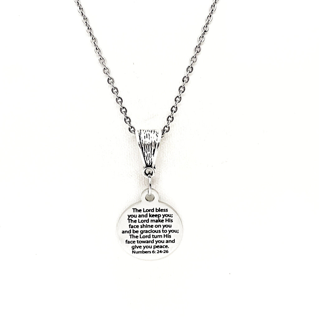 Faith Gift, The Lord Bless You And Keep You Necklace, Numbers 6 24 to 26, Scripture Quote, Christian Blessings, Gift For Her, Faith Jewelry