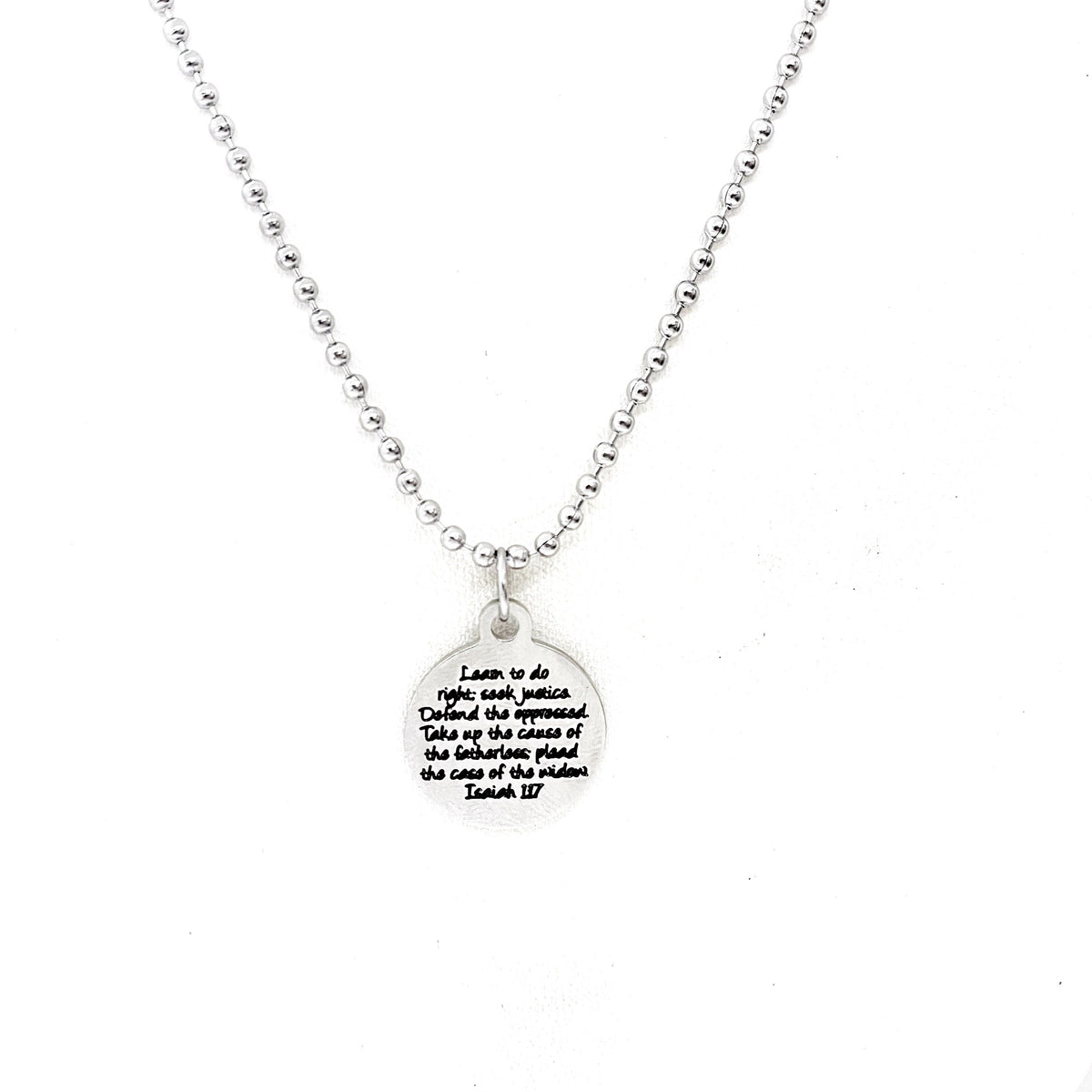Scripture Gift, Learn To Do Right, Seek Justice, Defend The Oppressed Faith Necklace, Isaiah 1 17 Gifts, Social Worker Gift, Attorney Gifts