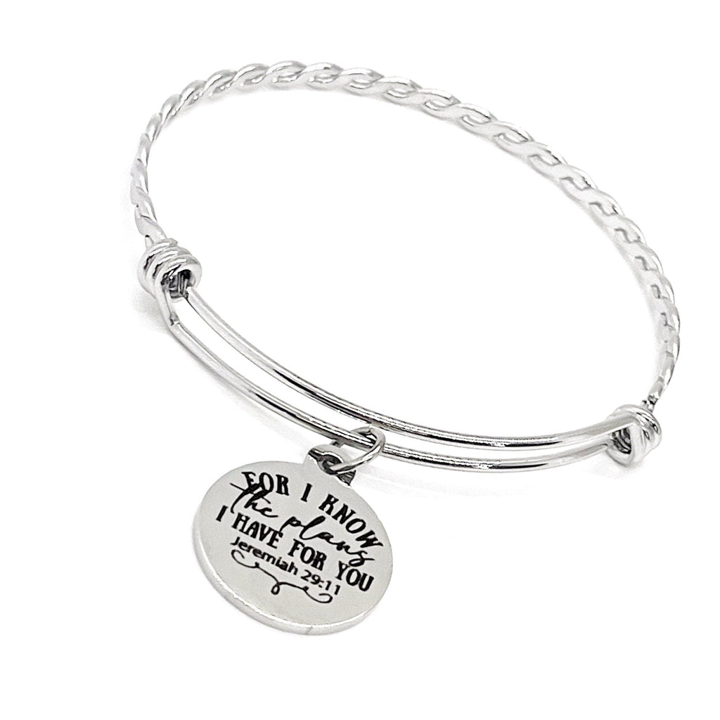 Scripture Gift, For I Know The Plans I Have For You Charm Bracelet, Proverbs 29 11 Gift, God’s Plans, Faith Gift, Gift For Her