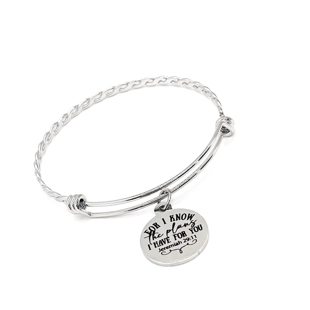 Scripture Gift, For I Know The Plans I Have For You Charm Bracelet, Proverbs 29 11 Gift, God’s Plans, Faith Gift, Gift For Her