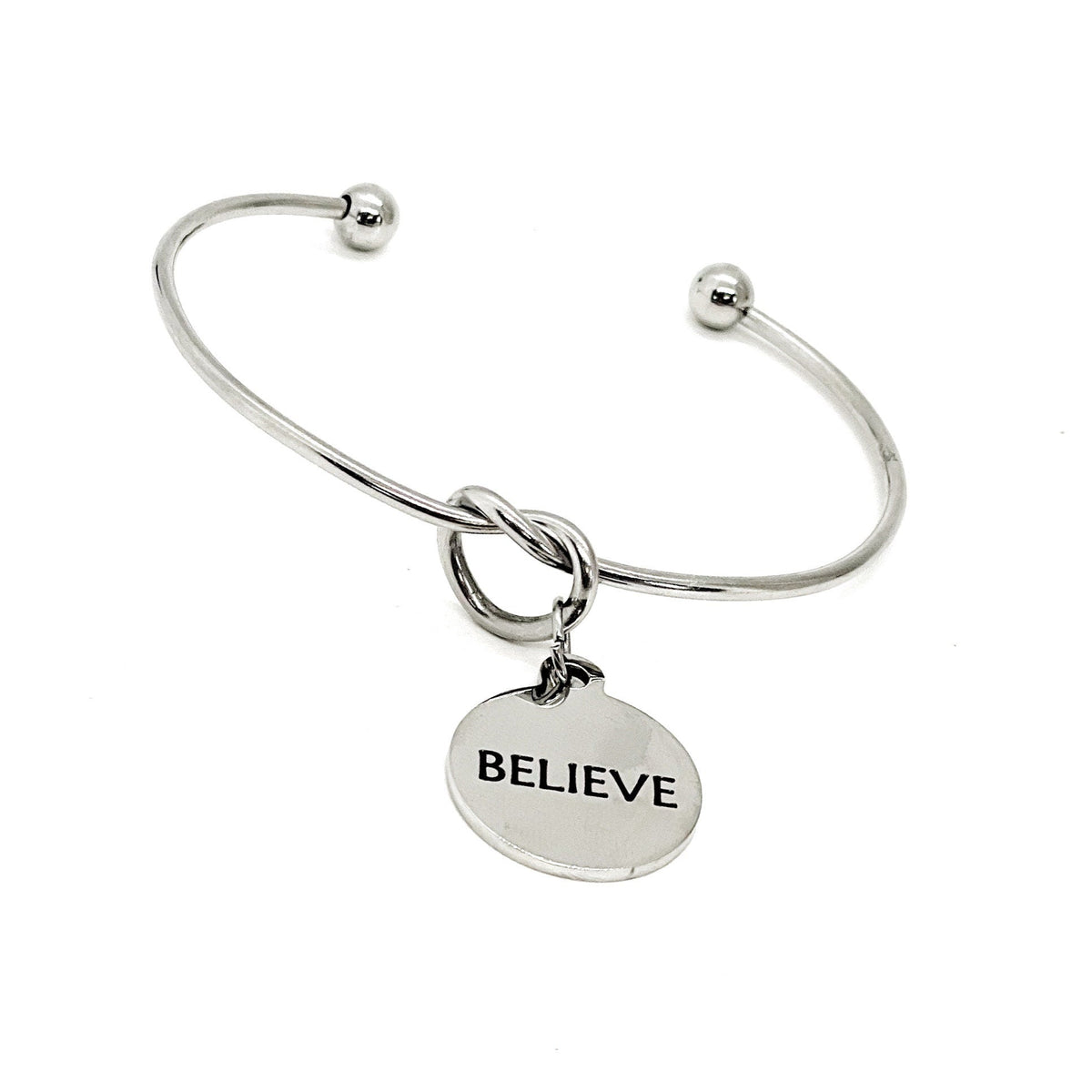 Believe Charm Bracelet, Cuff Bracelet, Faith Gift, Daughter Gift, Believe In Yourself, Believe Jewelry, Wife Gift, Entrepreneur Gift For Her