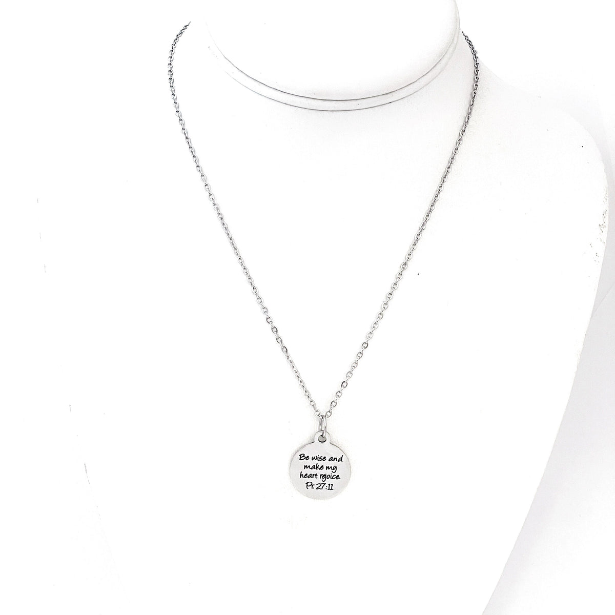 Scripture Gift, Be Wise And Make My Heart Rejoice Necklace, Proverbs 27 11 Gift, Scripture Quote, Faith Gifts, Gift For Her, Daughter Gift