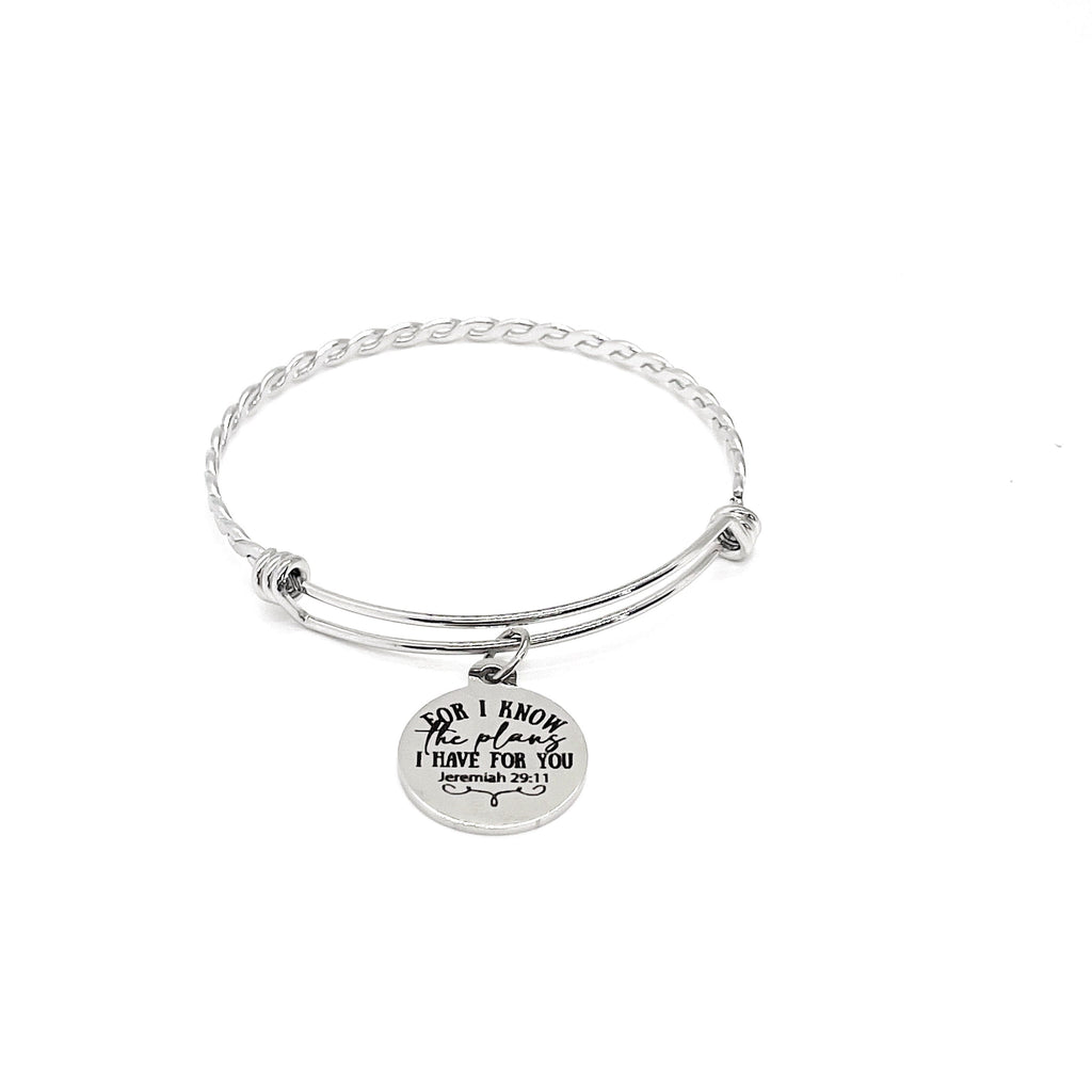 Scripture Gift, For I Know The Plans I Have For You Charm Bracelet, Proverbs 29 11 Gift, God’s Plans, Faith Gift, Gift For Her