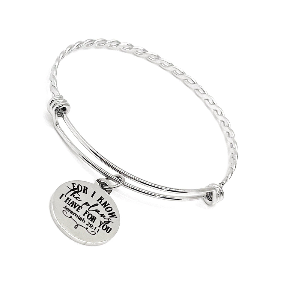 Scripture Gift, For I Know The Plans I Have For You Charm Bracelet, Proverbs 29 11 Gift, God’s Plans, Faith Gift, Gift For Her