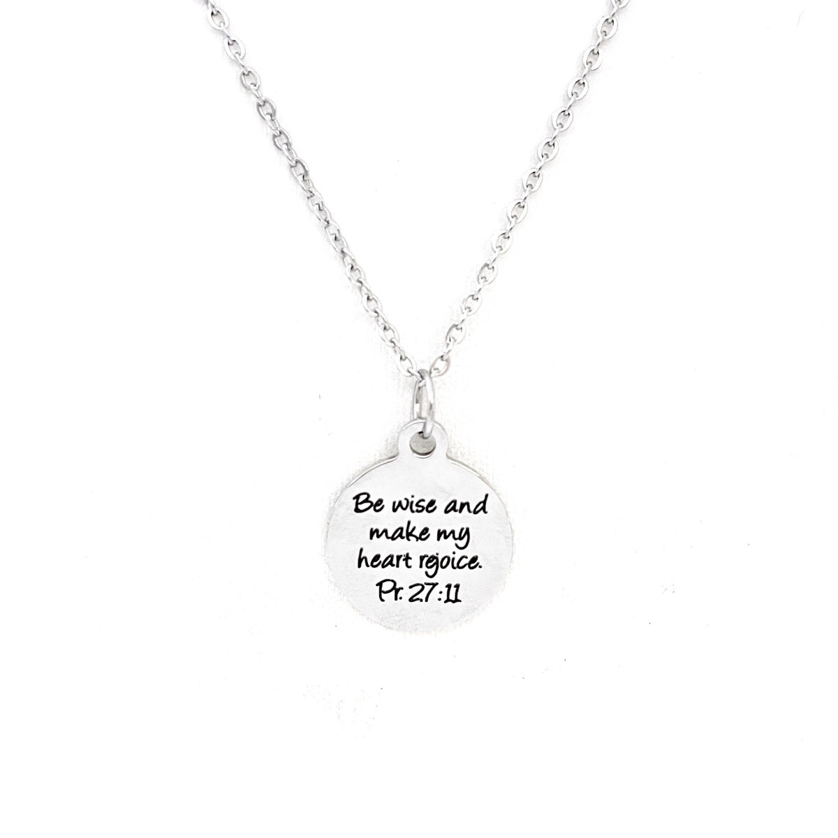 Scripture Gift, Be Wise And Make My Heart Rejoice Necklace, Proverbs 27 11 Gift, Scripture Quote, Faith Gifts, Gift For Her, Daughter Gift