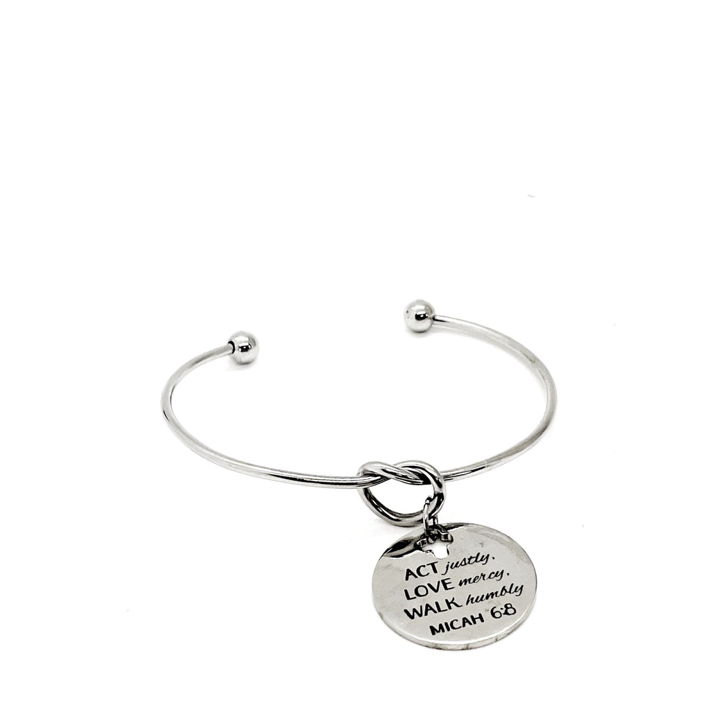 Faith Gift, Act Love Walk Charm Bracelet, Micah 6 8 Scripture Quote, Act Justly, Love Mercy, Walk Humbly, Scripture Jewelry, Daughter Gift