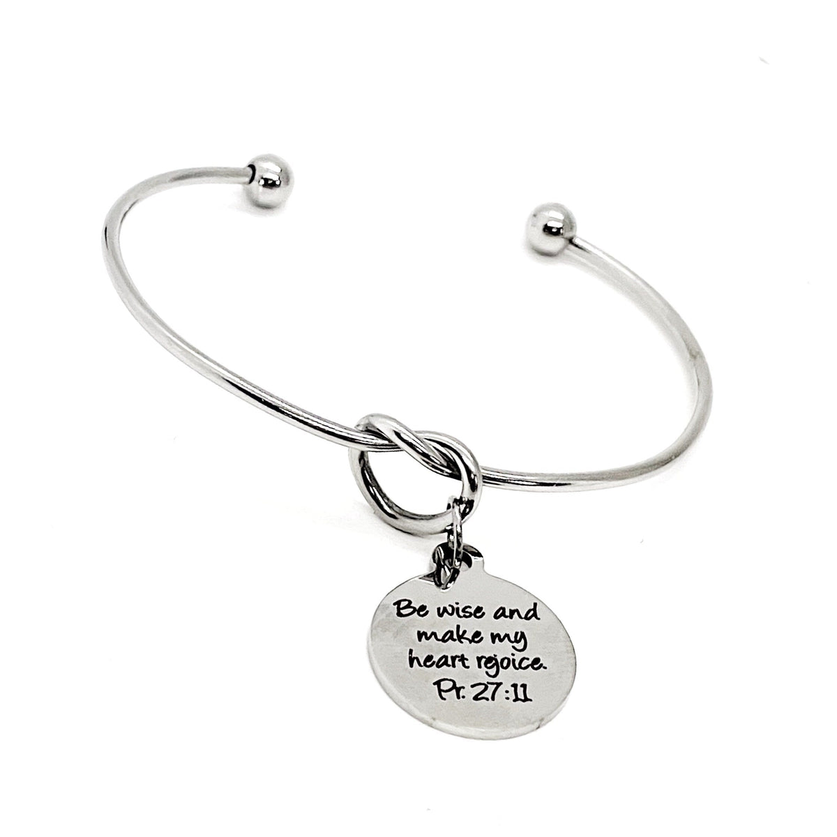 Faith Gift, Be Wise And Make My Heart Rejoice Charm Bracelet, Proverbs 27 11, Scripture Gift, Scripture Quote, Daughter Gift, Baptism Gifts