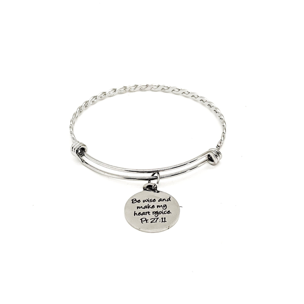 “Be Wise and Make My Heart Rejoice” Charm Bracelet — Proverbs 27:11