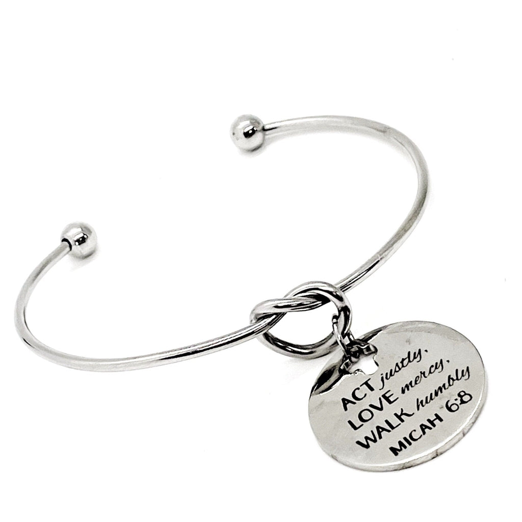 Faith Gift, Act Love Walk Charm Bracelet, Micah 6 8 Scripture Quote, Act Justly, Love Mercy, Walk Humbly, Scripture Jewelry, Daughter Gift