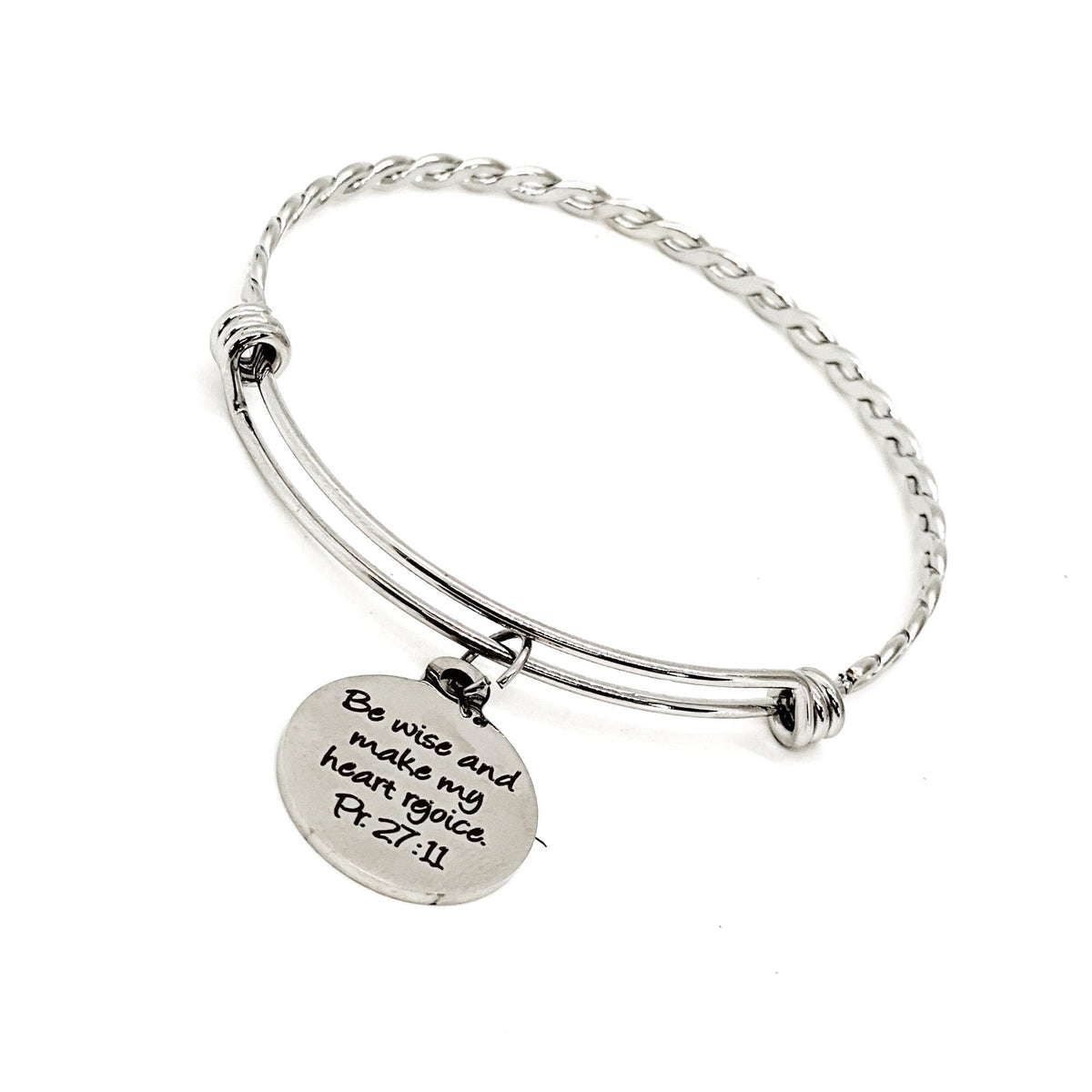 “Be Wise and Make My Heart Rejoice” Charm Bracelet — Proverbs 27:11