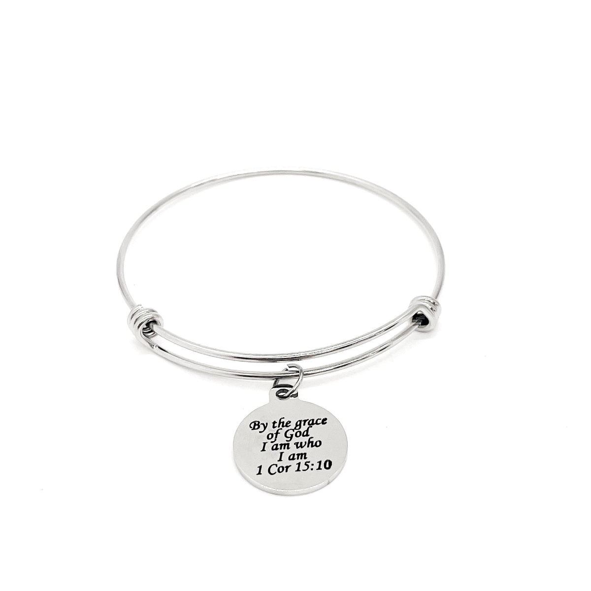 Faith Gifts, By The Grace Of God I Am Who I Am Charm Bracelet, 2 Corinthians 15 10, Scripture Jewelry, Bible Verse Jewelry, Daughter Gift