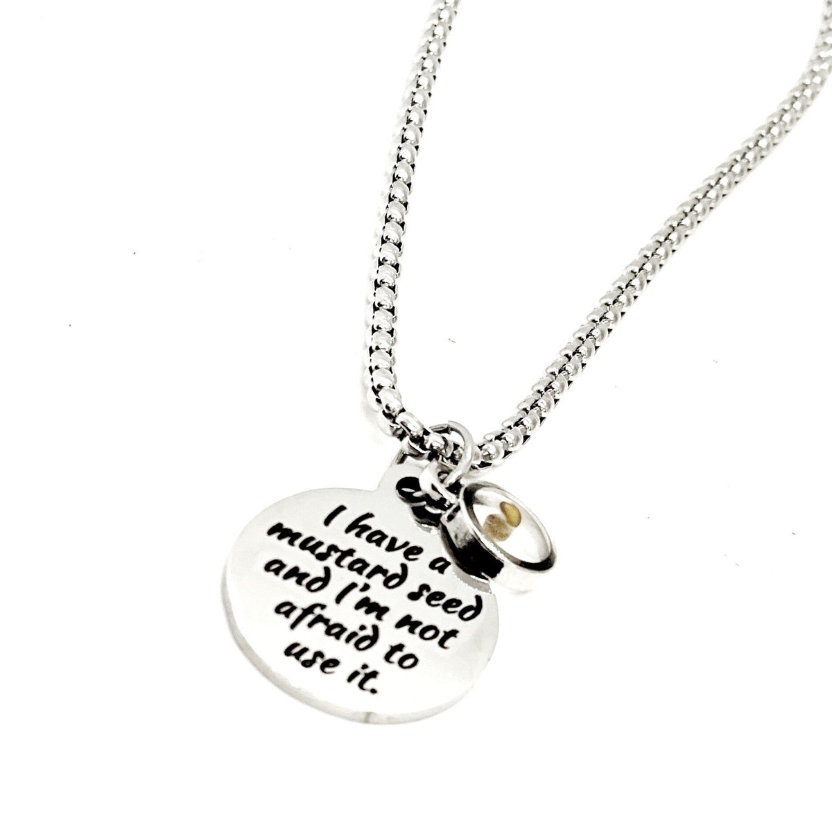 Faith Gifts, Mustard Seed Necklace, I Have A Mustard Seed Pendant, Matthew 17 20, Christian Gifts, Scripture Gifts, Mustard Seed Faith