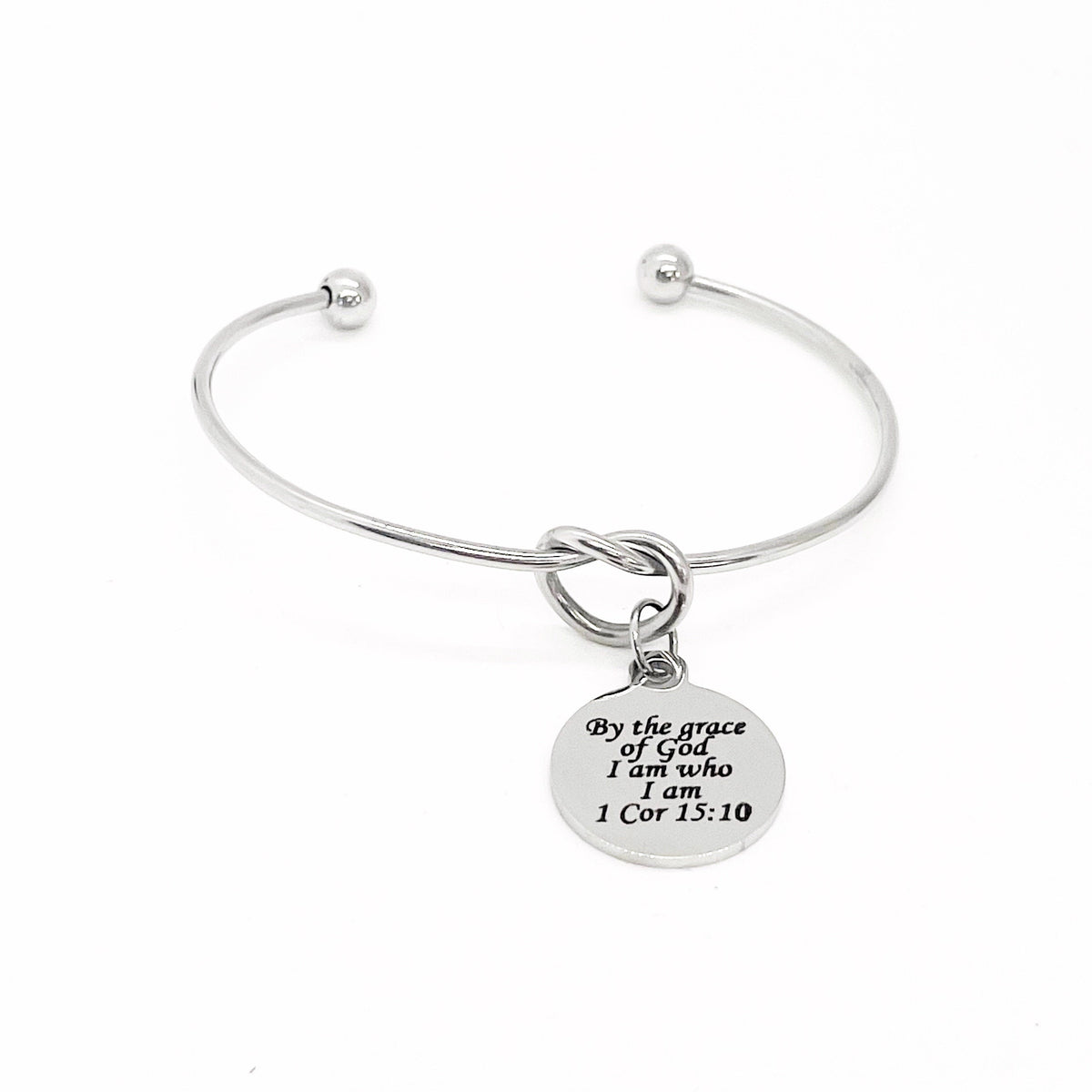 Scripture Gift, By The Grace Of God I Am Who I Am Charm Bracelet, 1 Corinthians 15 10, Bulk Wholesale, Scripture Jewelry, Faith Jewelry Gift
