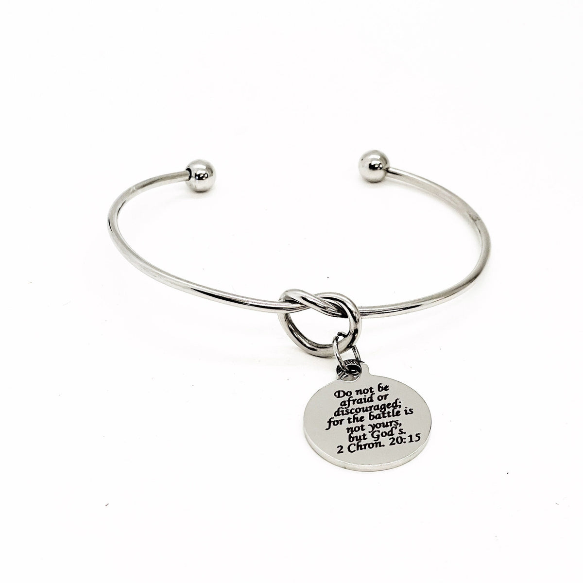 Scripture Gift, Do Not Be Afraid Or Discouraged Charm Bracelet, The Battle Is Gods, Faith Gifts, Faith Jewelry, Difficult Times Gift For Her
