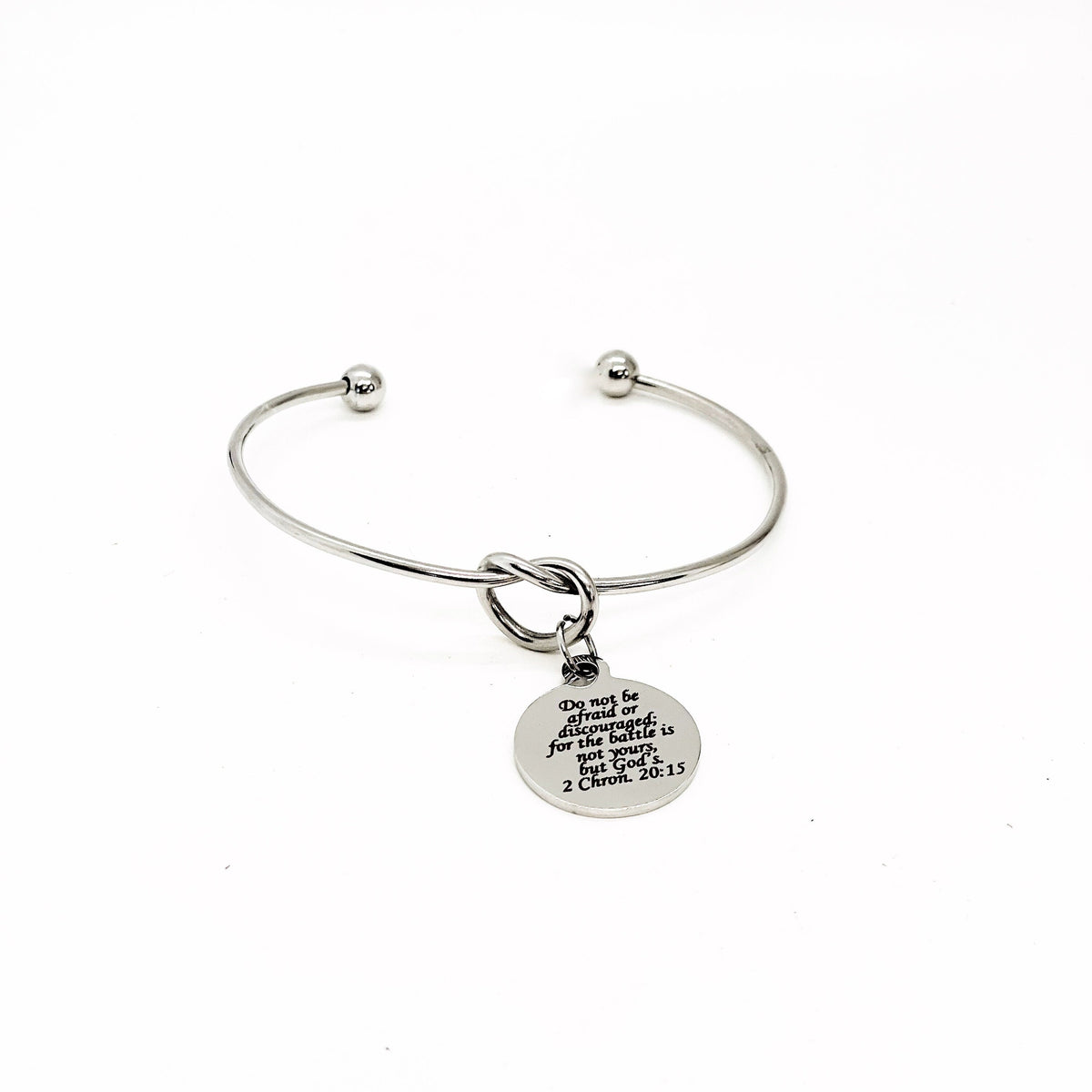Scripture Gift, Do Not Be Afraid Or Discouraged Charm Bracelet, The Battle Is Gods, Faith Gifts, Faith Jewelry, Difficult Times Gift For Her
