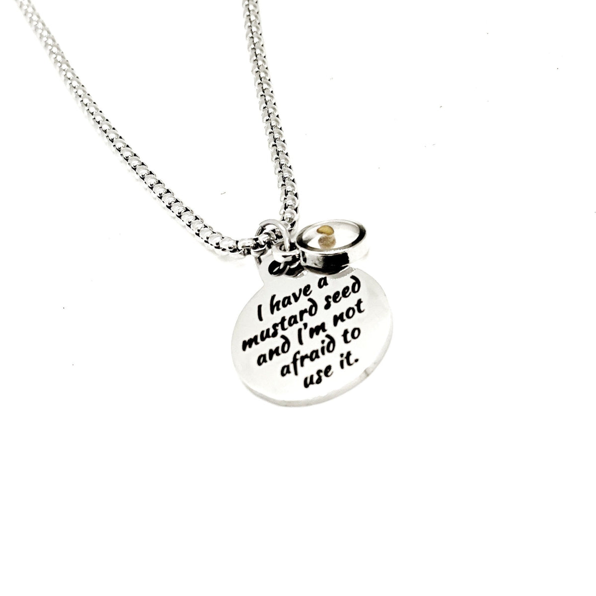 Faith Gifts, Mustard Seed Necklace, I Have A Mustard Seed Pendant, Matthew 17 20, Christian Gifts, Scripture Gifts, Mustard Seed Faith