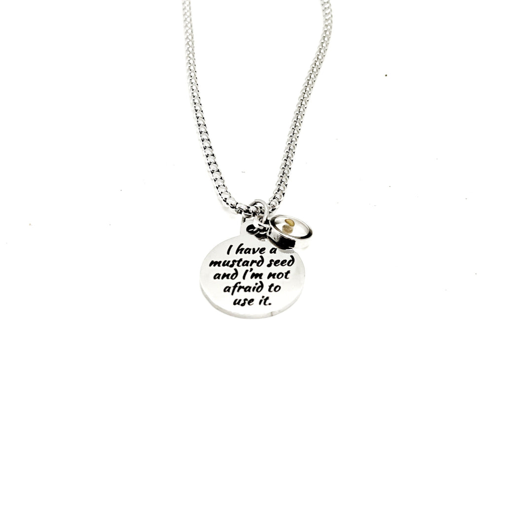 Faith Gifts, Mustard Seed Necklace, I Have A Mustard Seed Pendant, Matthew 17 20, Christian Gifts, Scripture Gifts, Mustard Seed Faith