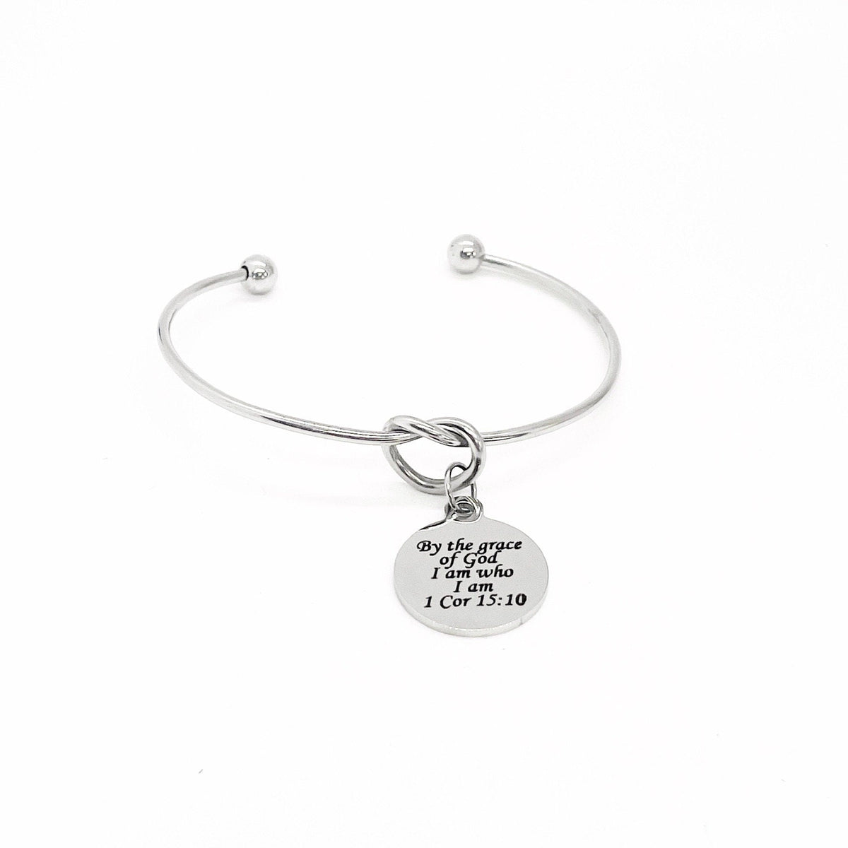 Scripture Gift, By The Grace Of God I Am Who I Am Charm Bracelet, 1 Corinthians 15 10, Bulk Wholesale, Scripture Jewelry, Faith Jewelry Gift