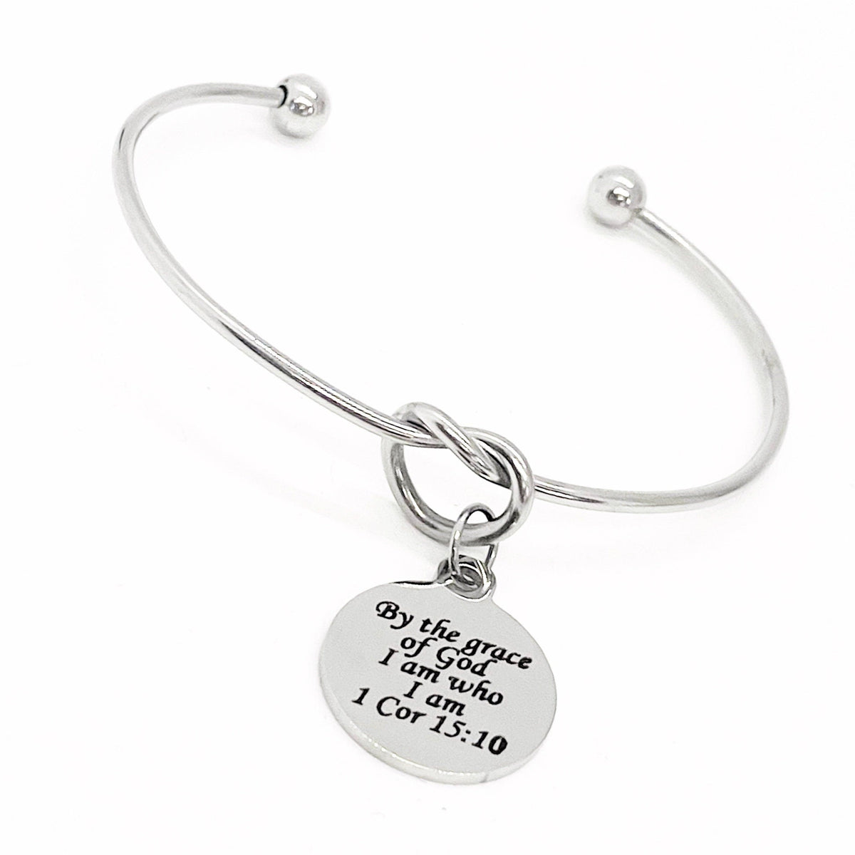Scripture Gift, By The Grace Of God I Am Who I Am Charm Bracelet, 1 Corinthians 15 10, Bulk Wholesale, Scripture Jewelry, Faith Jewelry Gift