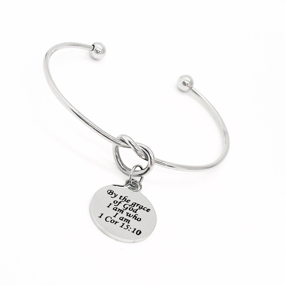 Scripture Gift, By The Grace Of God I Am Who I Am Charm Bracelet, 1 Corinthians 15 10, Bulk Wholesale, Scripture Jewelry, Faith Jewelry Gift