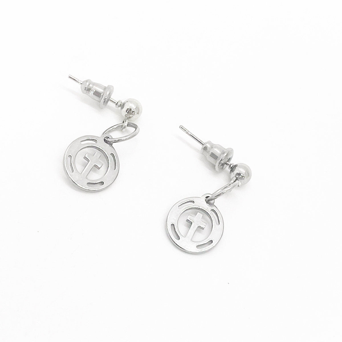 Cross Earrings, Petite Stainless Steel Cross Earrings, First Cross Earrings, Baptism Gift, Daughter Gift, Small Cross Earrings, Wife Gift