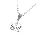 Scripture Gift, Loved Necklace, John 3 16 Necklace, Christian Jewelry, Baptism Gift, Salvation Gift, For God So Loved The World Scripture