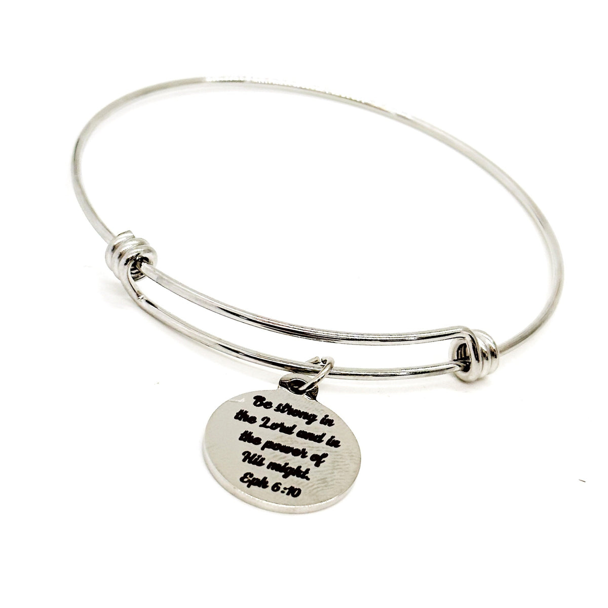 “Be Strong in the Lord and the Power of His Might” Charm Bracelet — Ephesians 6:10