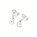 Mustard Seed Teardrop Charm Silvertone Clip On Earrings, Mustard Seed Faith Jewelry, Matthew 17:20 Bible Verse Jewelry, Scripture Jewelry