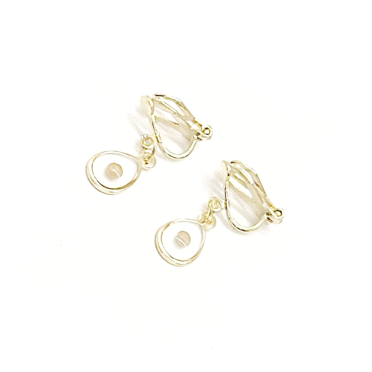 Mustard Seed Teardrop Charm Goldtone Clip On Earrings, Mustard Seed Faith Jewelry, Matthew 17:20 Bible Verse Jewelry, Scripture Jewelry