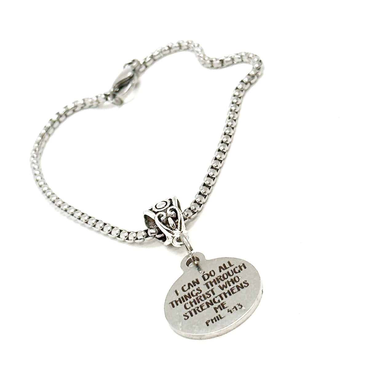 Inspirational Bible Verse Bracelet I Can Do All Things Through Christ Philippians 4 13