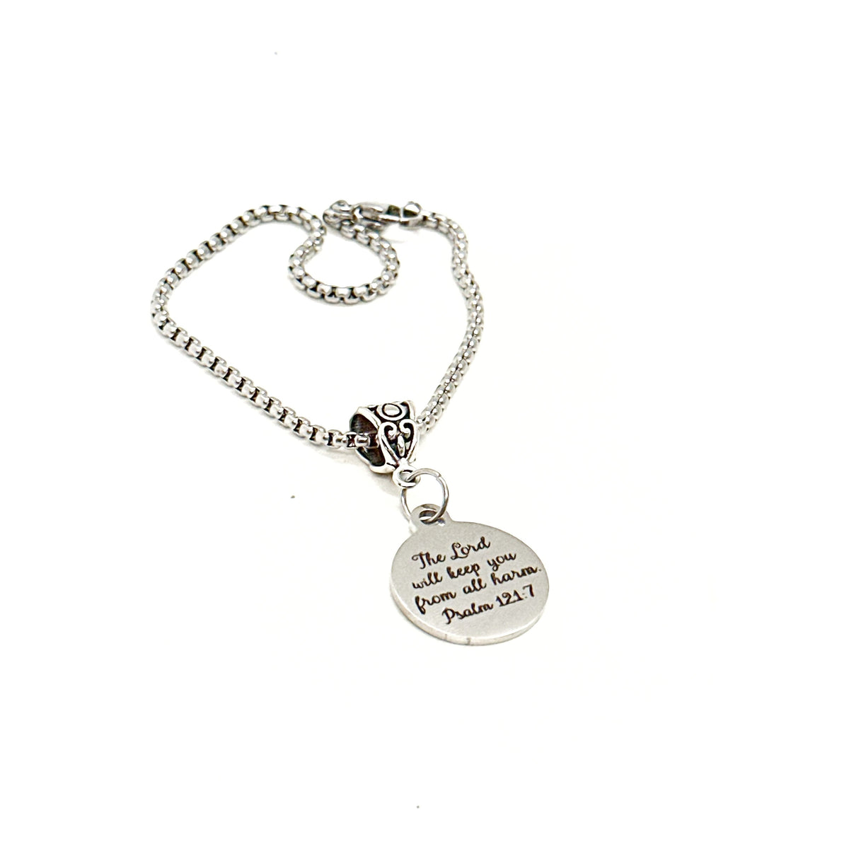 “The Lord Will Keep You from All Harm” Charm Bracelet — Psalm 121:7