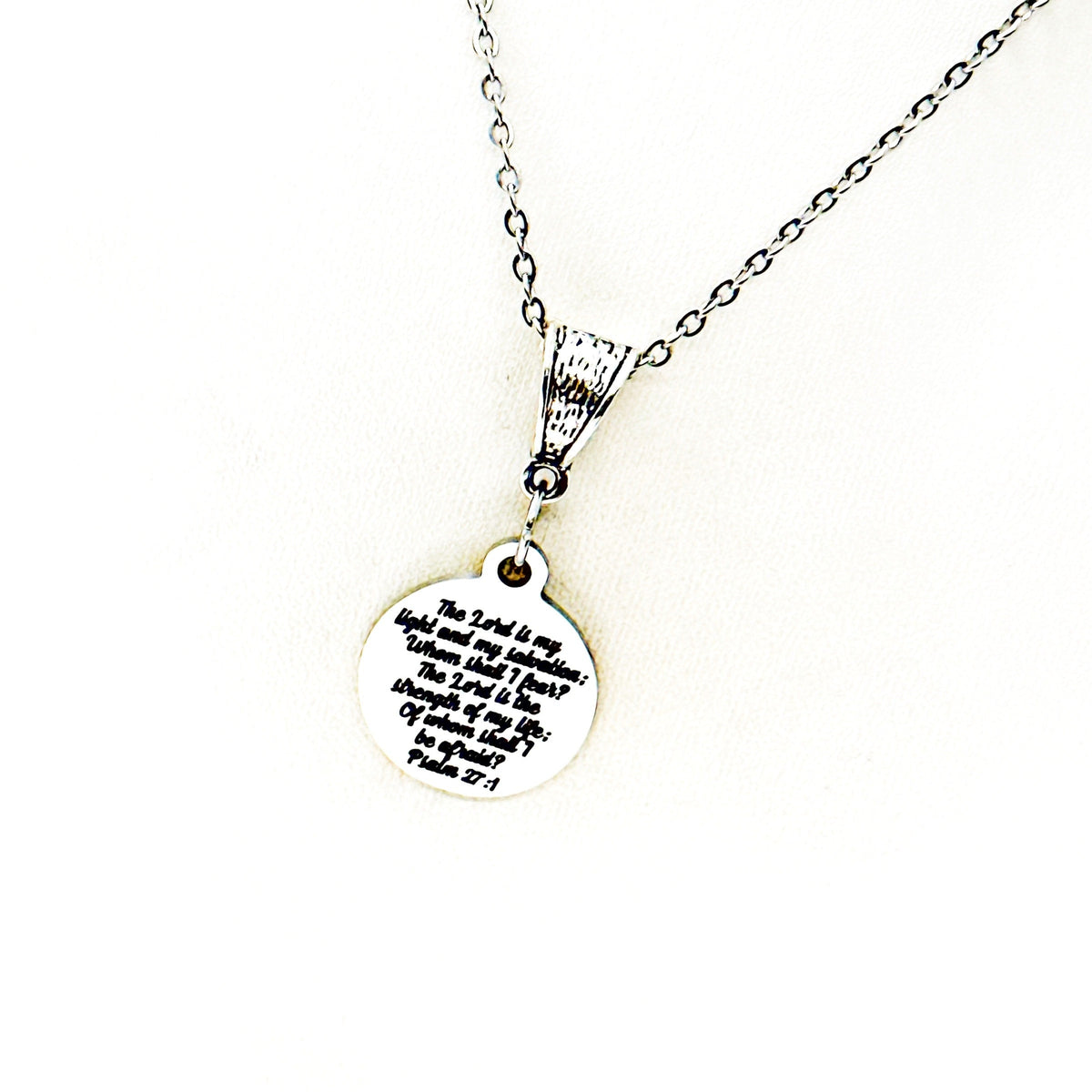 "The Lord Is My Light and My Salvation" Necklace — Psalm 27:1