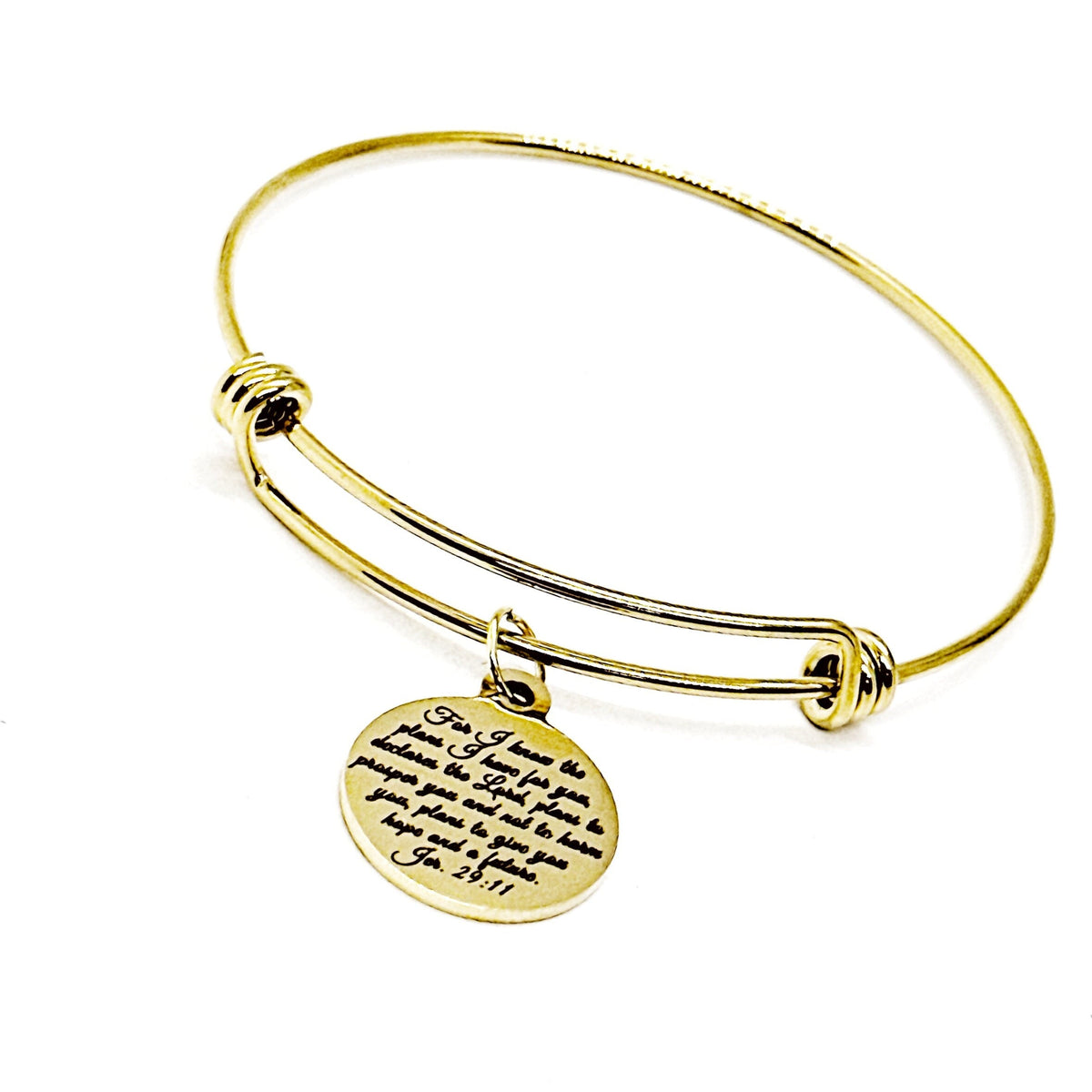For I Know The Plans I Have For You Goldtone Bracelet, Jeremiah 29 11 Gift, Christian Jewelry, Jer 29 11 Gift, Christian Bracelet