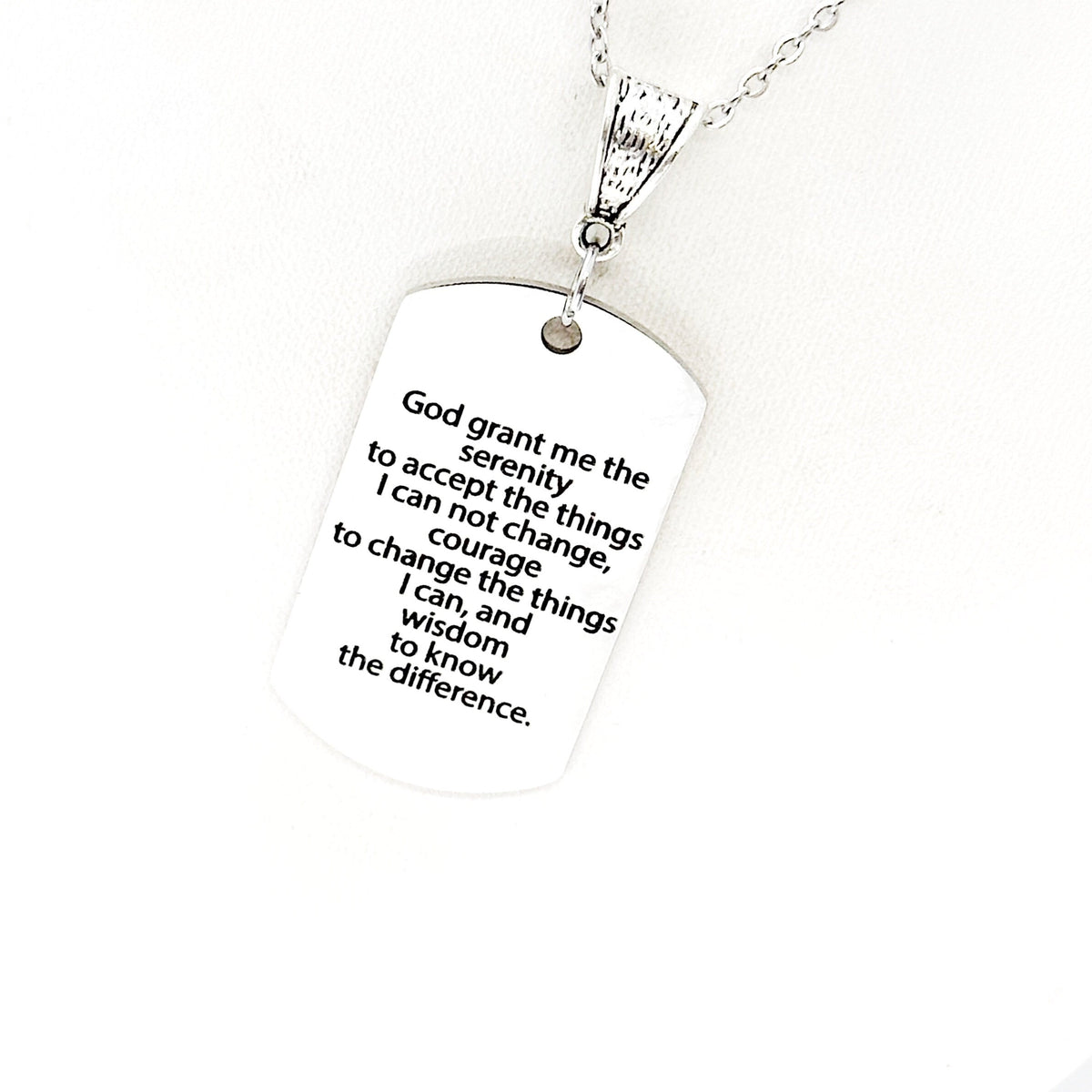 Serenity Prayer Necklace — "God Grant Me the Serenity"