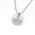 23rd Psalm Necklace, I Will Fear No Evil, God Is With Me, Psalm 23 4, Man Necklace, Son Gift, Daughter, Scripture Jewelry, Bible Verse