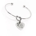 “Sisters in Christ Are Sisters for Life” Cuff Charm Bracelet