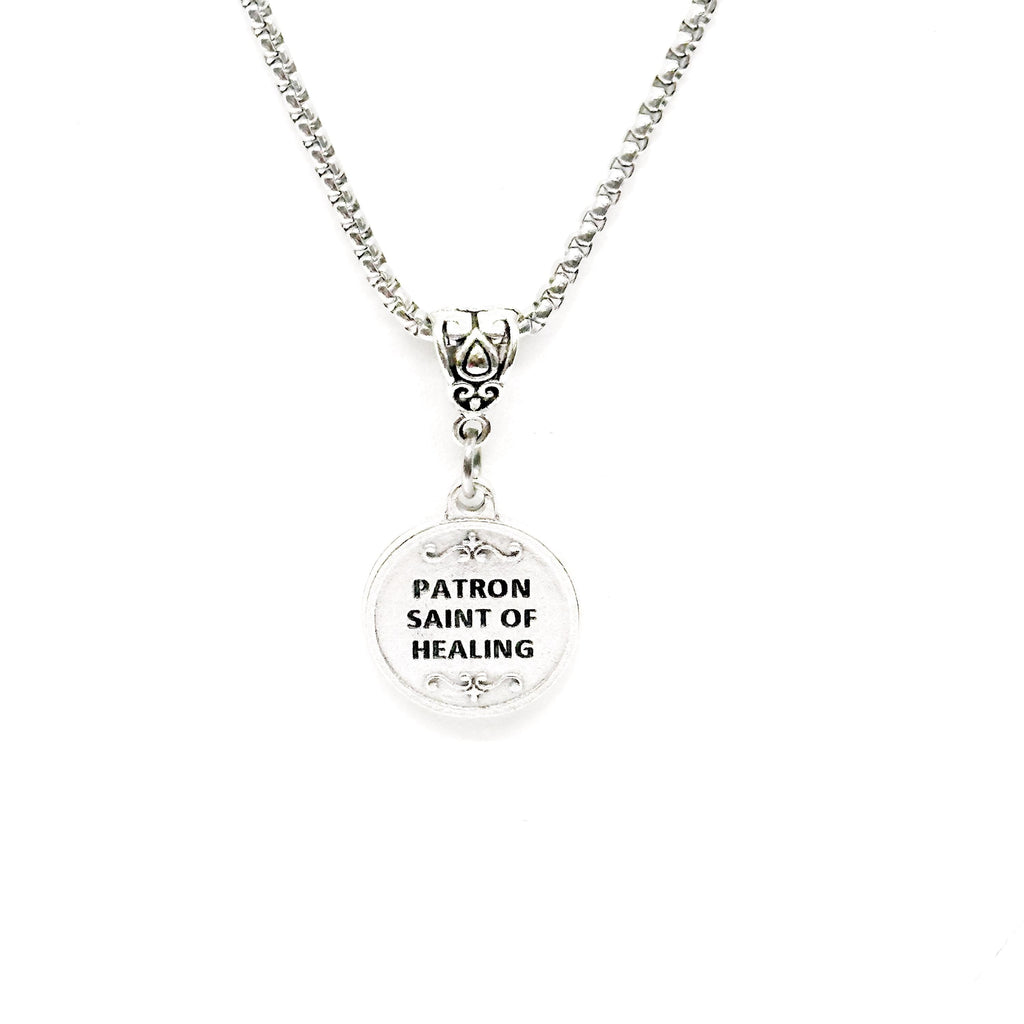 Saint Pio of Pietrelcina Patron Saint Of Pain Suffering and Healing Pendant Necklace, Catholic Saints, Gift For Her, Wife, Daughter