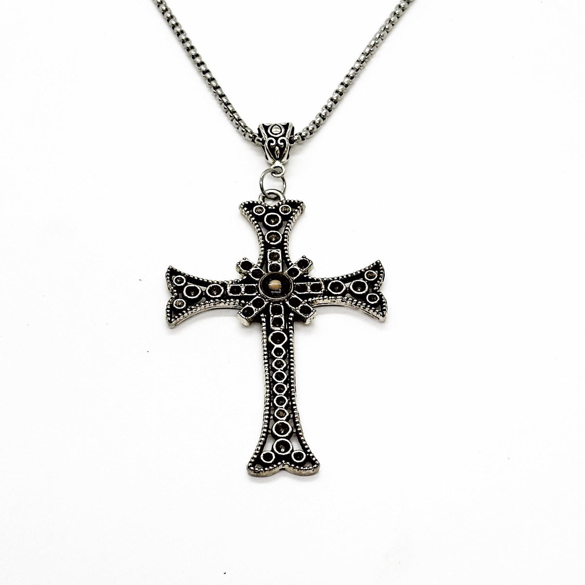 Large Mustard Seed Cross Necklace, Matthew 17 20, Faith Jewelry, Religious Gifts, Mustard Seed Jewelry, Christian, Statement Necklace
