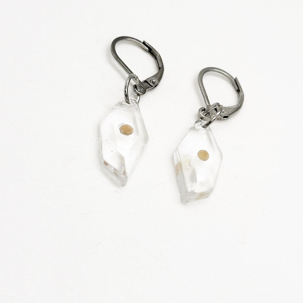 Mustard Seed Resin Lever Back Earrings,  Mustard Seed Jewelry, Matthew 17 20, Mustard Seed Faith Jewelry, Bible Verse Gift, Scripture, Faith