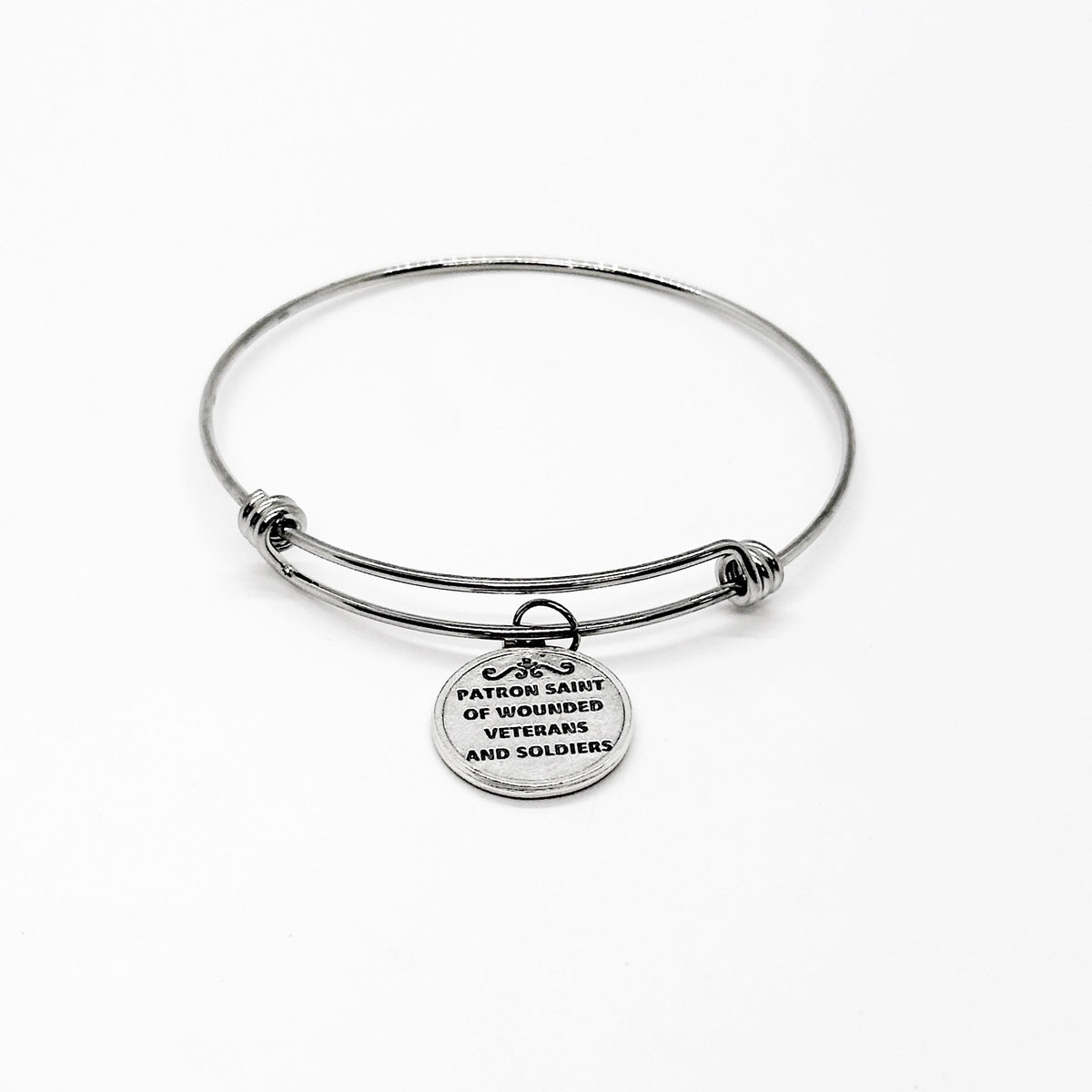Saint Ignatius of Loyola Charm Bangle Bracelet