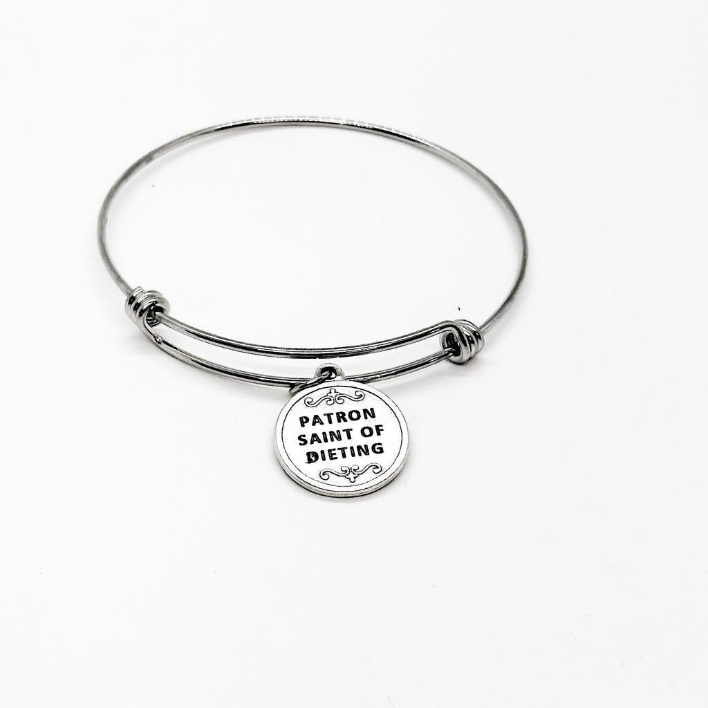 Saint Charles Borromeo Patron Saint Of Obesity And Dieting  Charm Bangle Bracelet, Wife Gift, Friend Gift, Daughter Gift For Her