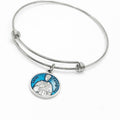 Saint Peregrine Charm Bangle Bracelet — Patron Saint of Cancer