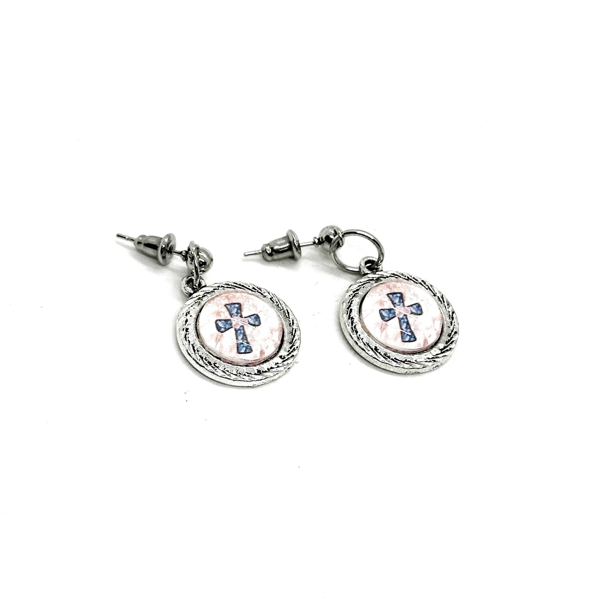 Cross Charm Earrings, Believer Gift, Christian Faith Jewelry, Bible Study, Prayer Partner, Daughter Gift, Granddaughter, Baptism Gifts