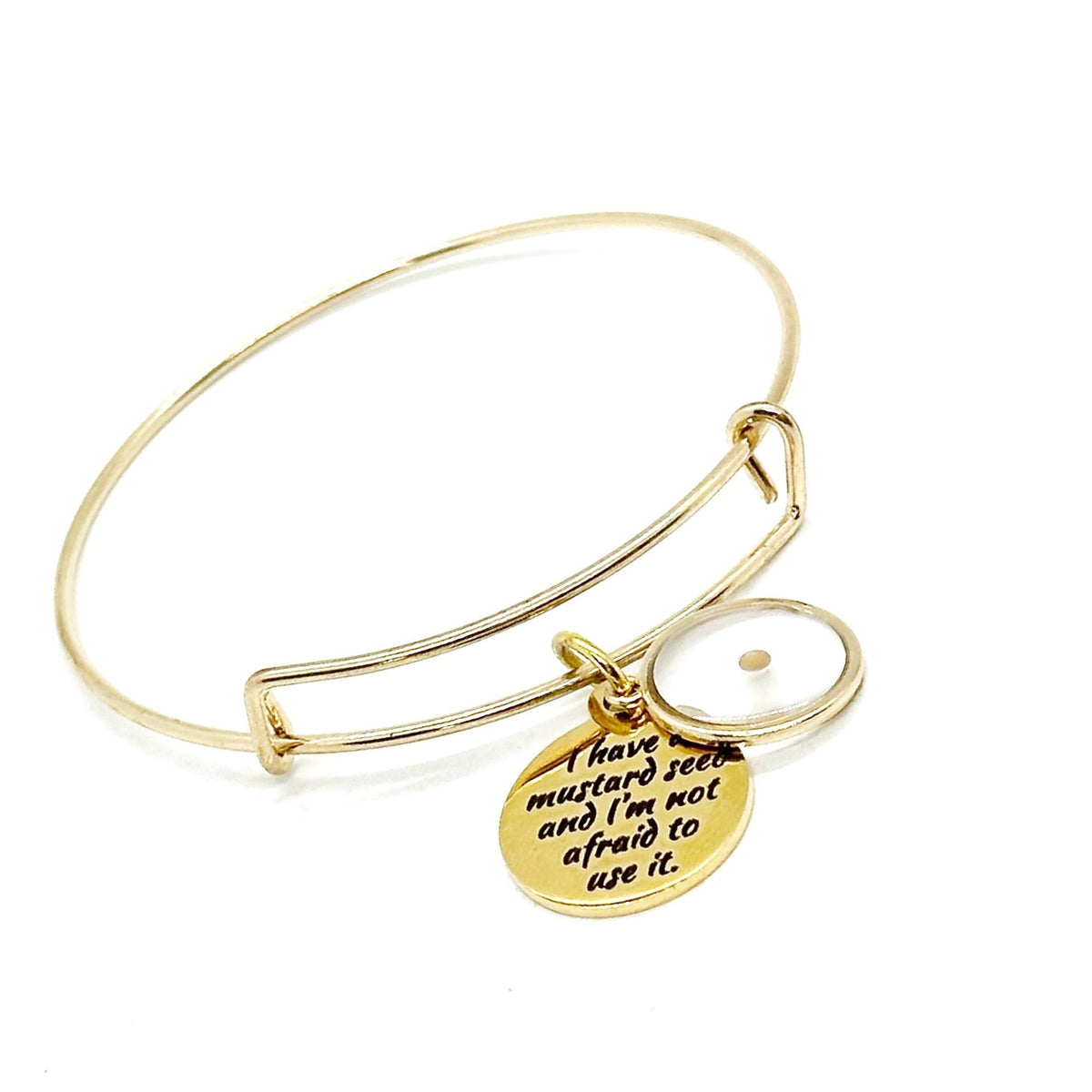 I Have A Mustard Seed Quote Charm Bracelet, Faith, Scripture, Believer Christian Woman Gift, Christian Daughter, Matthew 17 20 Bracelet