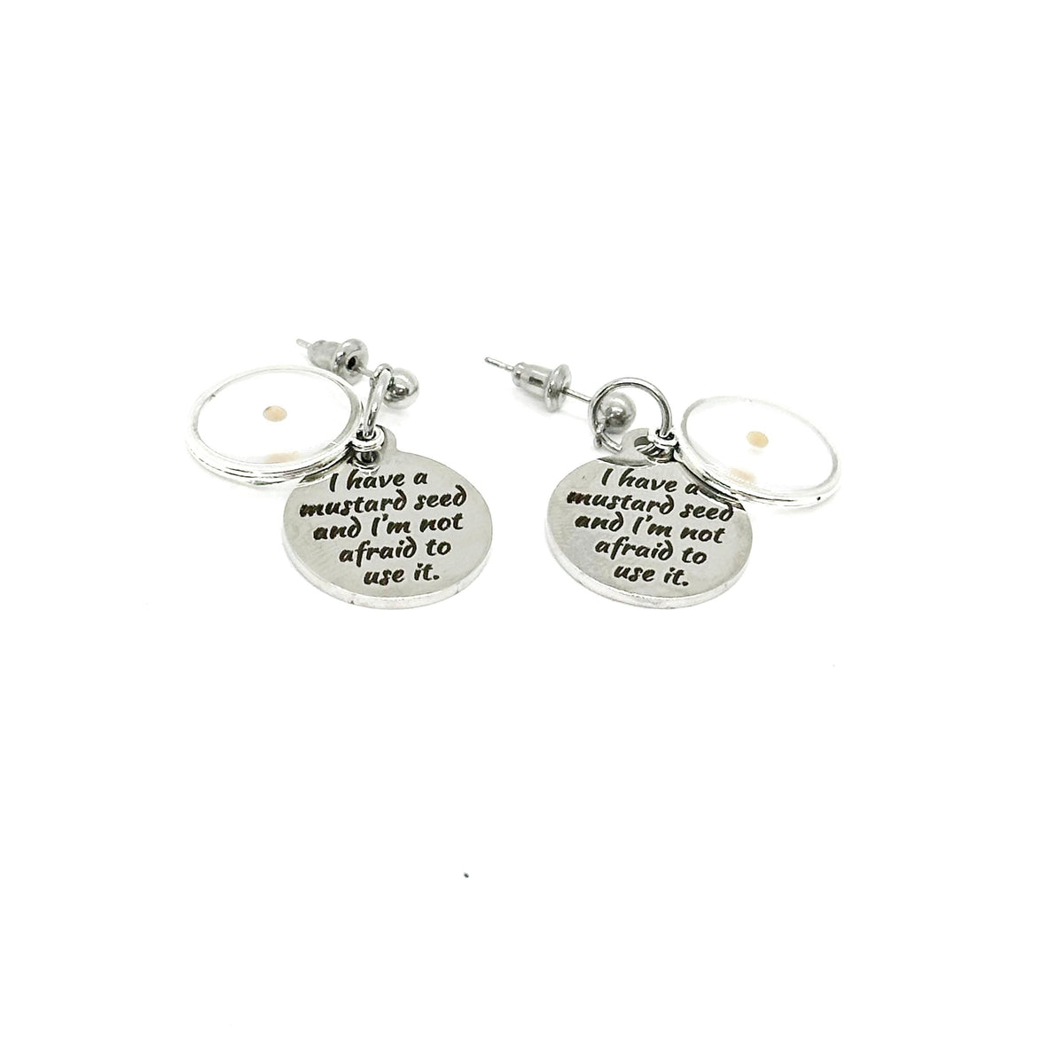 Mustard Seed Quote Earrings, Mustard Seed Jewelry, Matthew 17 20, Mustard Seed Faith Jewelry, Scripture Gifts, Faith, Believer, Christian