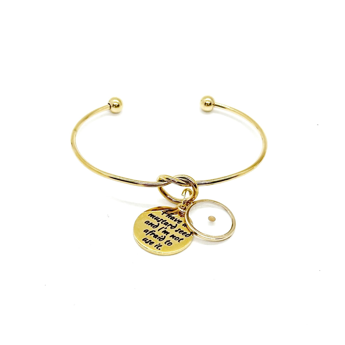 I Have A Mustard Seed Goldtone Cuff Bracelet, I Have A Mustard Seed Knot Bracelet, Mustard Seed Gifts, Christian Jewelry, Gift For Her