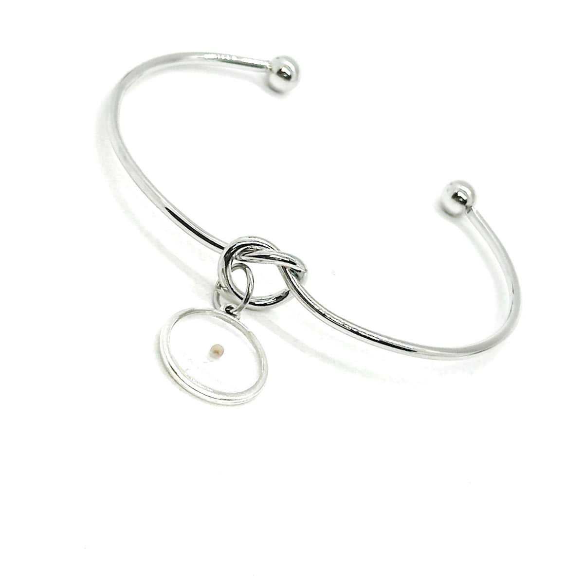 Mustard Seed Charm Cuff Bracelet Jewelry, Simple Mustard Seed Knot Bracelet, Believer, Christian Jewelry, Mustard Seed Faith Gift For Her